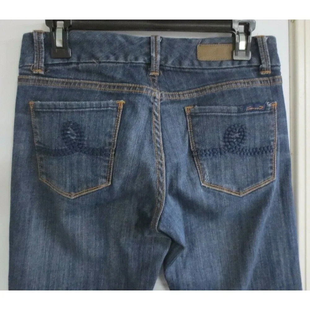 Seven7 Jeans Women's‎ Boot Cut Size 29 x 32 Blue Pants Cotton Blend